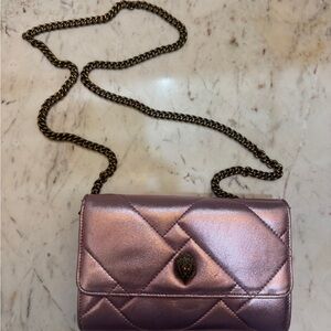 Kurt Geiger Pink Metallic Crossbody Purse